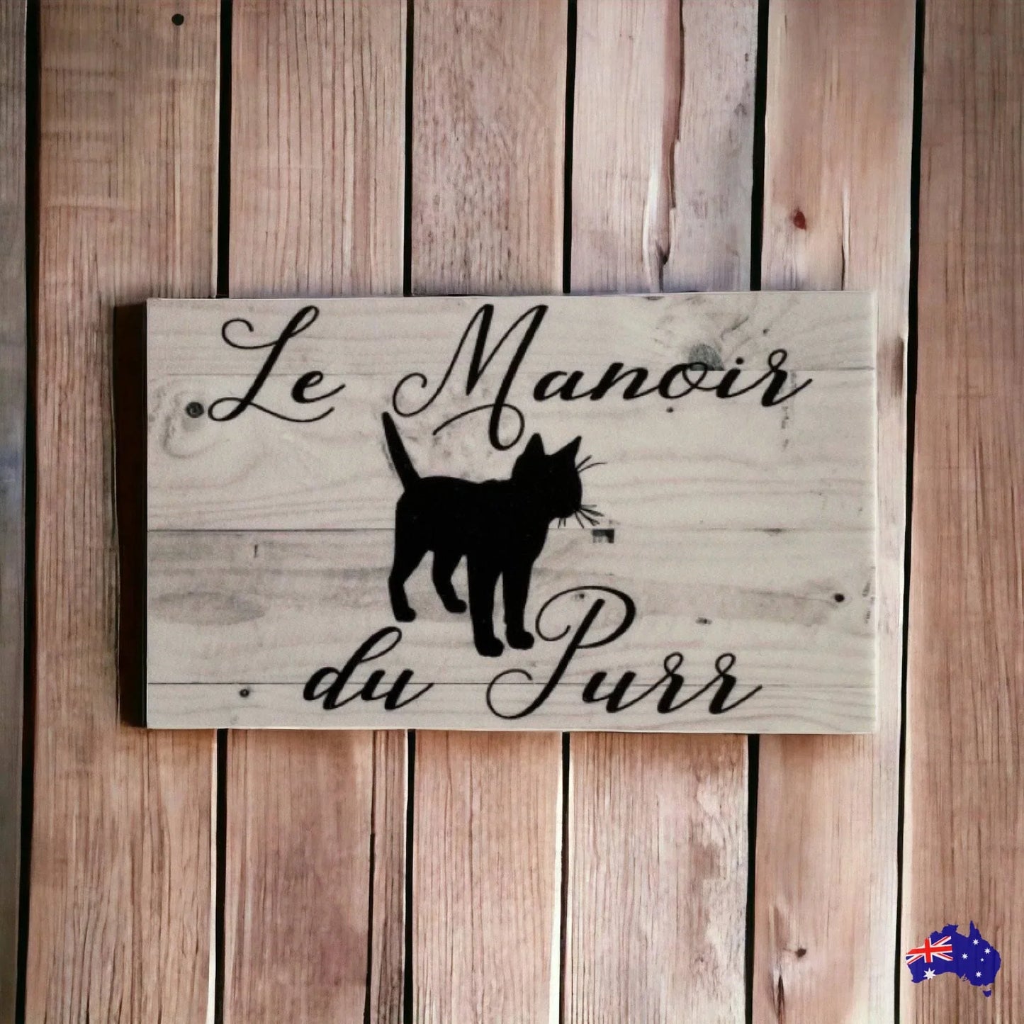 Cat Le Manoir Du Purr French Sign - The Renmy Store Homewares & Gifts