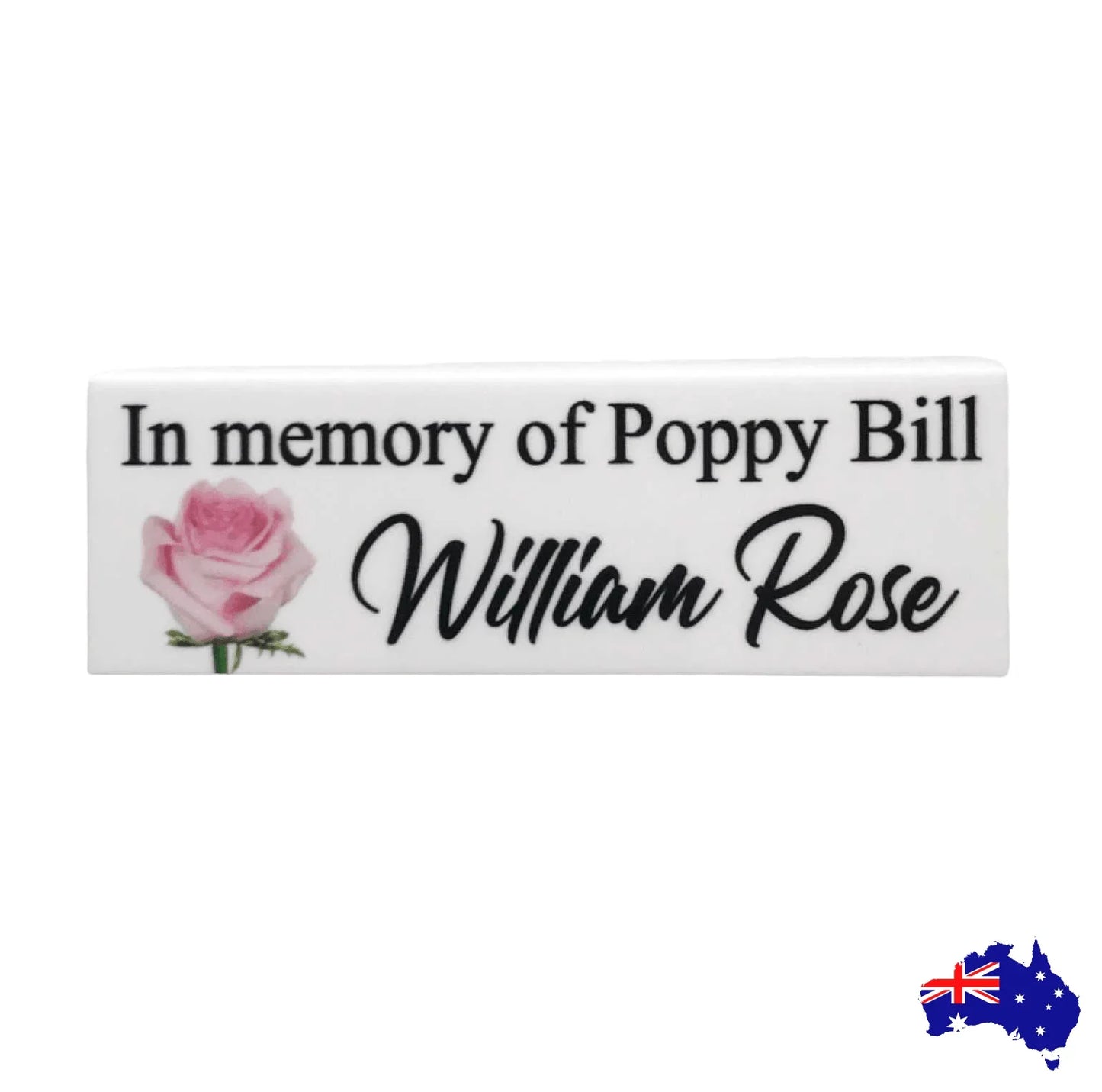 Memorial Memory Of Custom Personalised Rose Sign - The Renmy Store Homewares & Gifts
