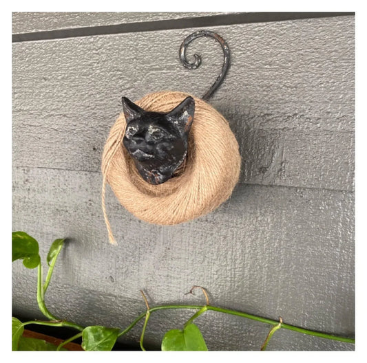 String Holder Hanging Rustic Cat - The Renmy Store Homewares & Gifts