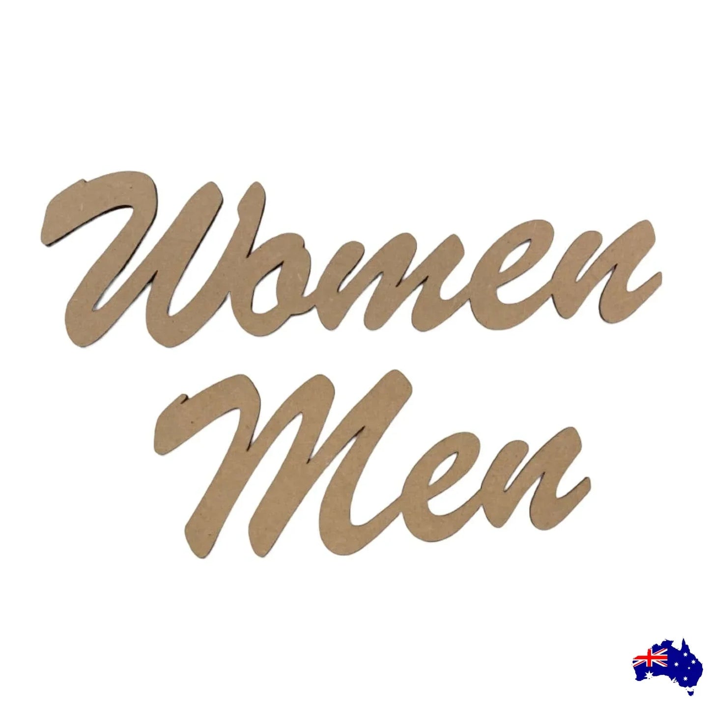 Toilet Men Women Door Word Sign MDF DIY Wooden - The Renmy Store Homewares & Gifts