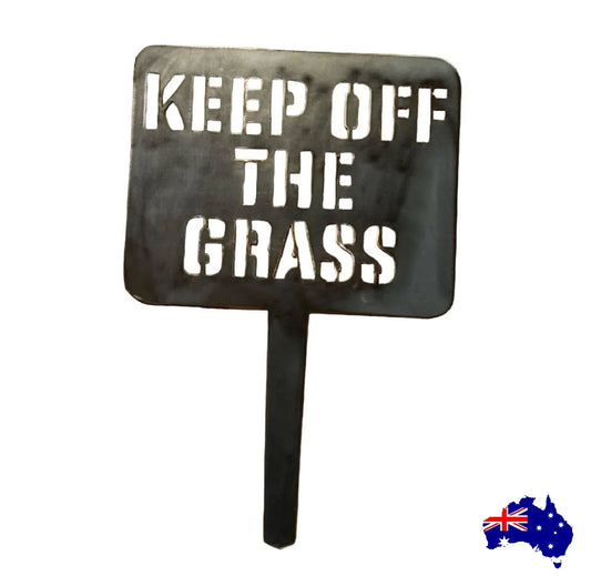 Keep Off The Grass Steel Metal Sign - The Renmy Store Homewares & Gifts