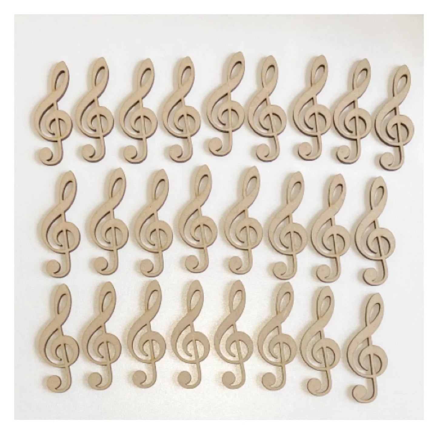 Music Treble x 25 MDF Wooden DIY Craft - The Renmy Store Homewares & Gifts