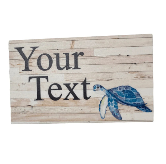 Turtle Ocean Beach Custom Persoanlised Sign - The Renmy Store Homewares & Gifts