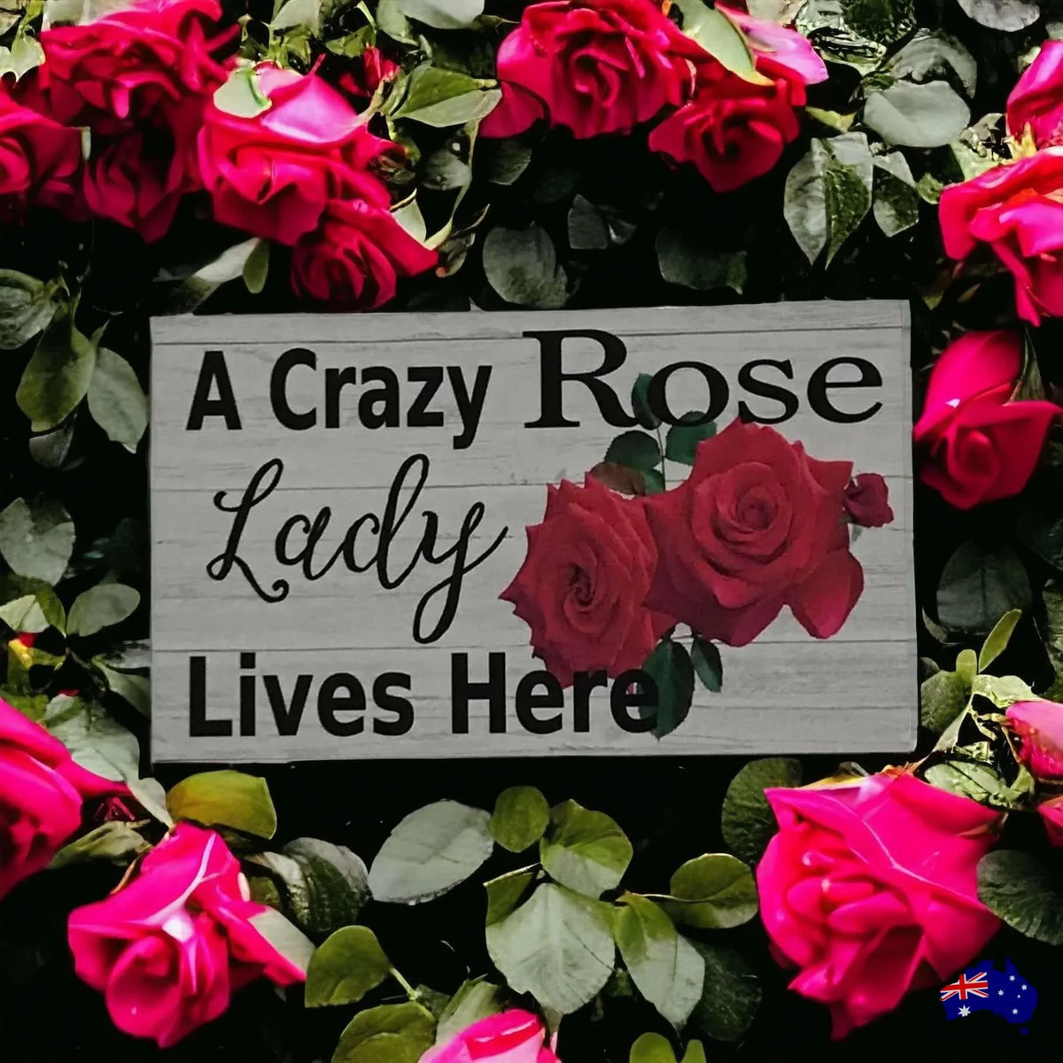 Crazy Rose Lady Lives Here Sign - The Renmy Store Homewares & Gifts