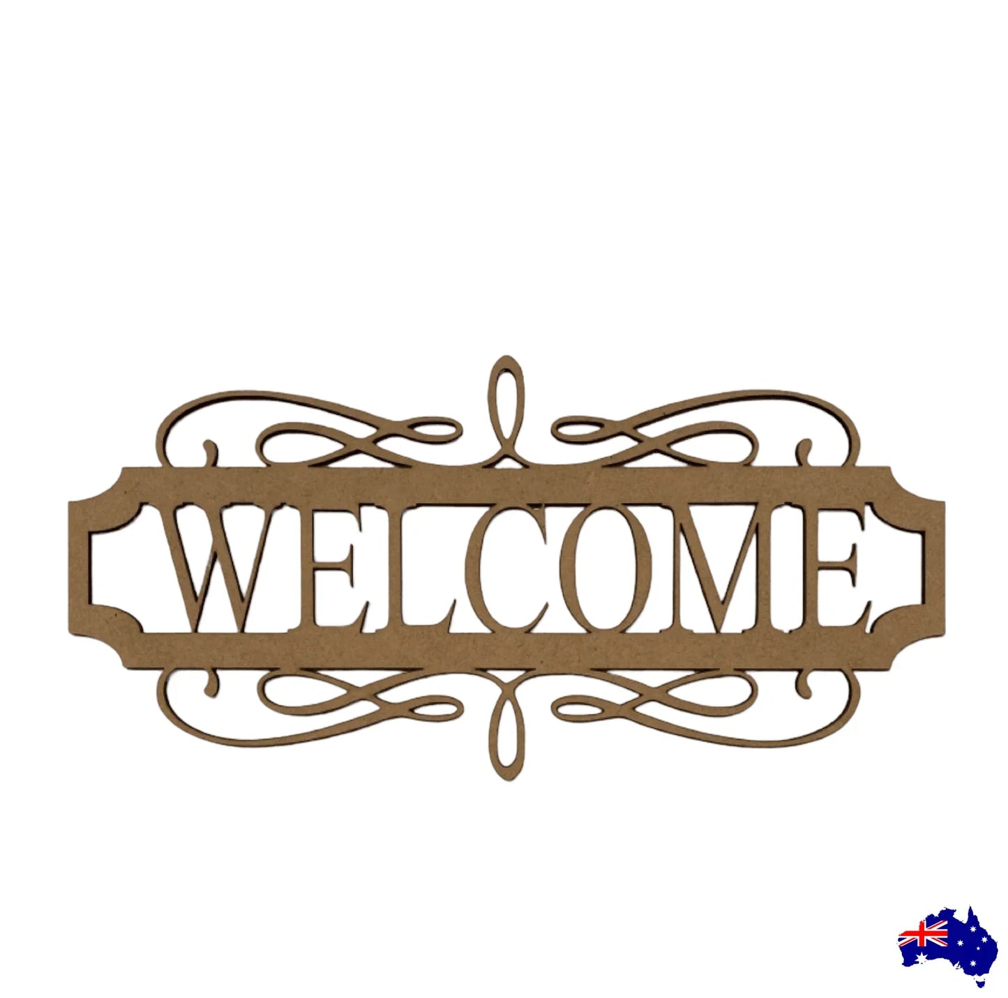 Welcome Wall Décor Wooden MDF Acrylic Metal Steel Laser Cut Sign - The Renmy Store Homewares & Gifts