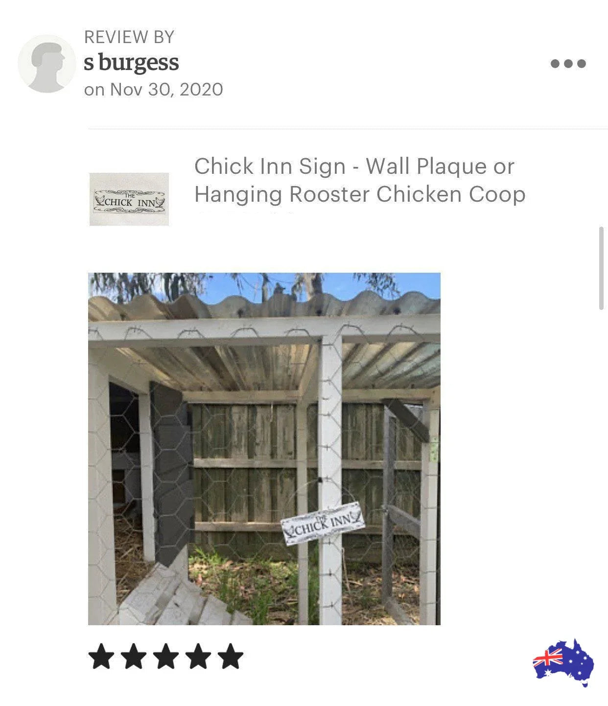 Chick Inn Chicken Sign - The Renmy Store Homewares & Gifts