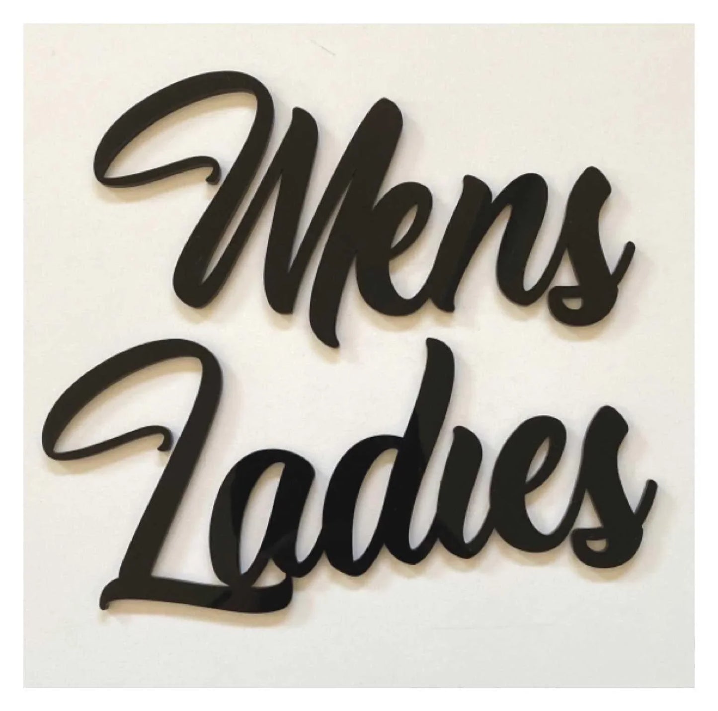Mens Ladies Door Word Acrylic Wall Art Vintage - The Renmy Store Homewares & Gifts