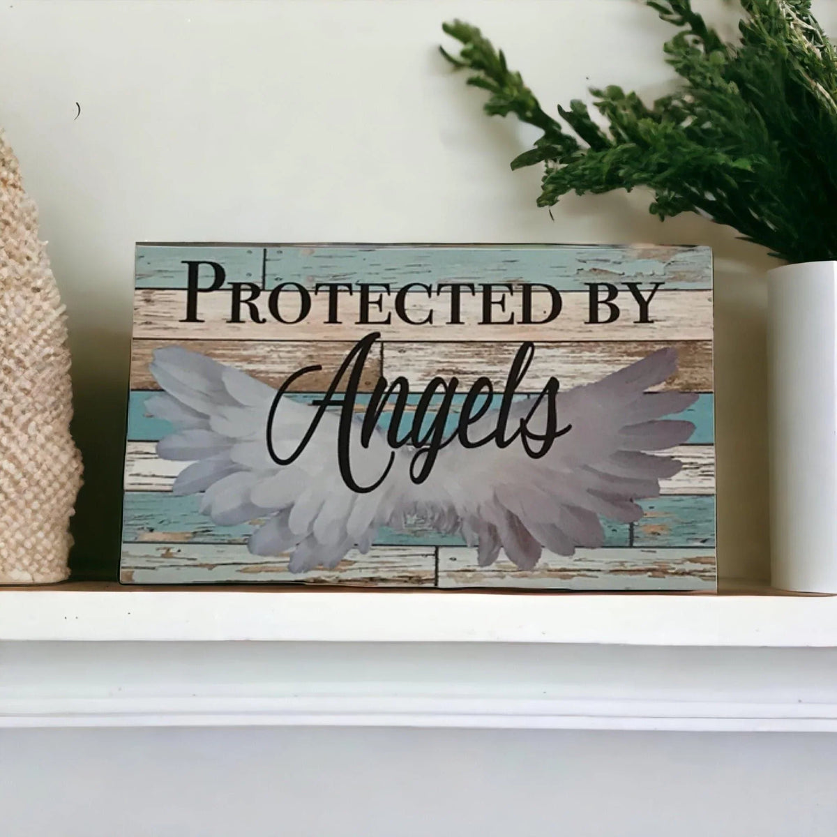 Protected By Angels Sign - The Renmy Store Homewares & Gifts