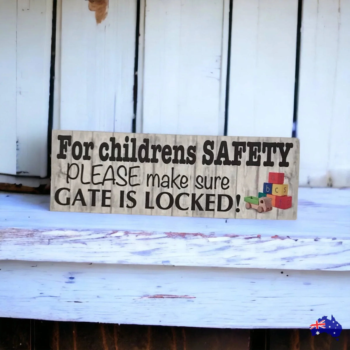 Children Kids Safety Gate Closed Locked Sign - The Renmy Store Homewares & Gifts