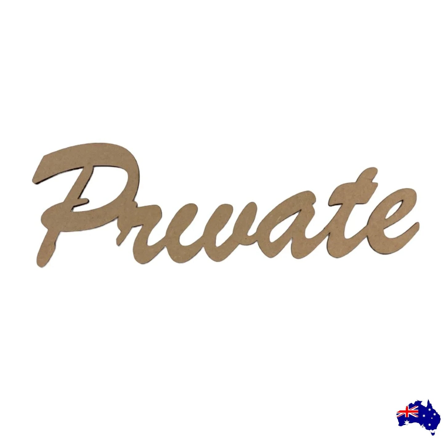 Private Door Word Sign MDF DIY Wooden - The Renmy Store Homewares & Gifts