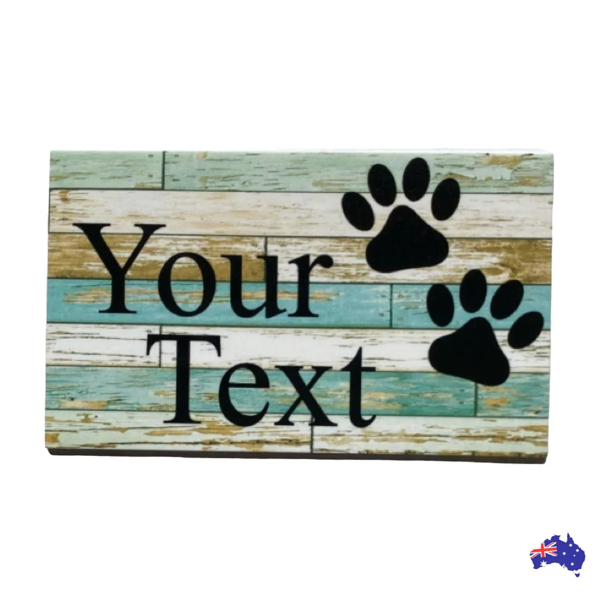 Dog Cat Paws Pet Blue Custom Sign - The Renmy Store Homewares & Gifts
