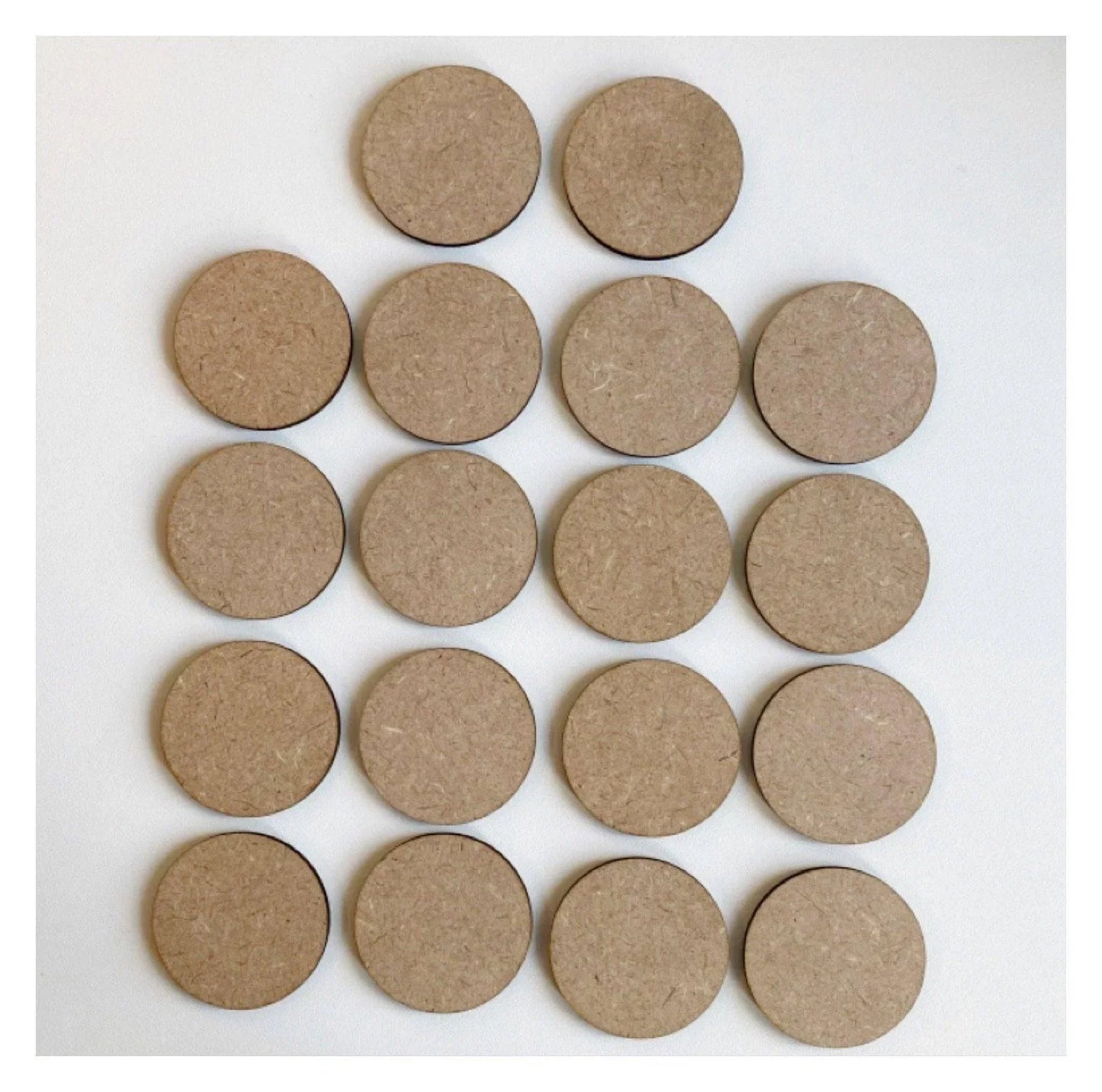 Circle Set of 18 MDF 5cm Timber DIY Raw Craft - The Renmy Store Homewares & Gifts
