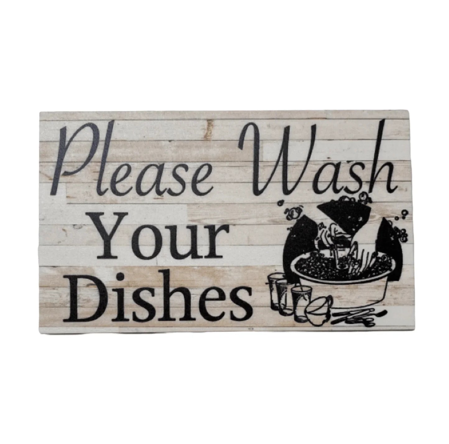 Wash Your Dishes French Provincial Kitchen Sign - The Renmy Store Homewares & Gifts