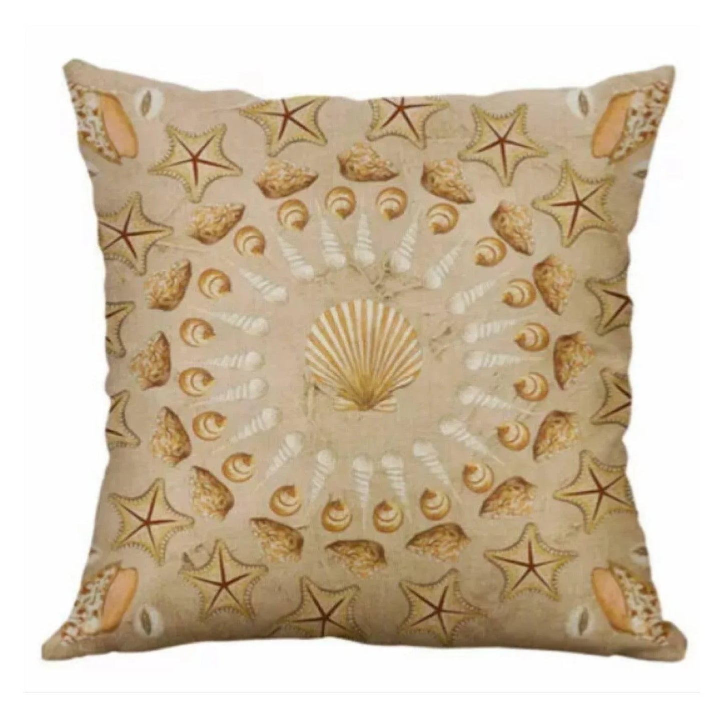 Cushion Sea Shells Natural Ocean - The Renmy Store Homewares & Gifts