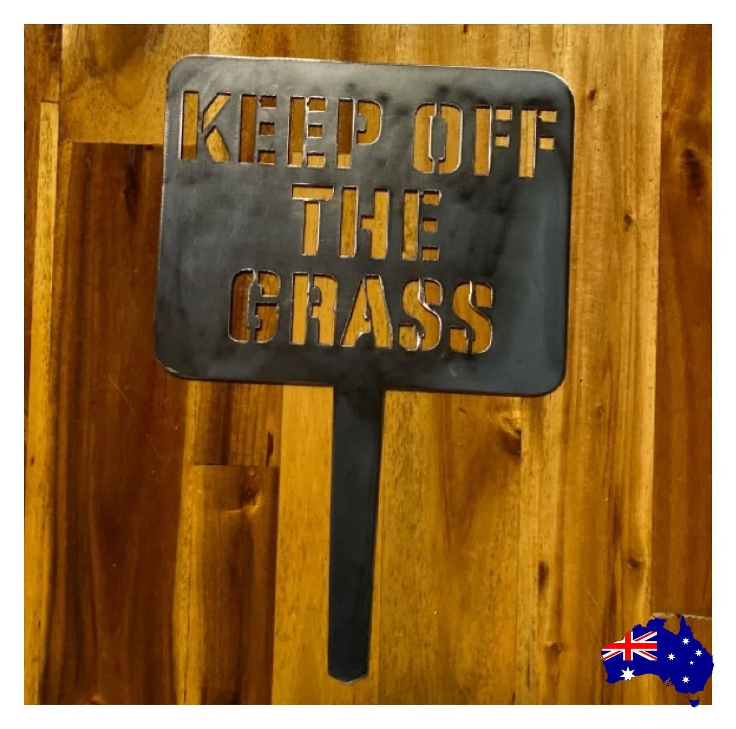 Keep Off The Grass Steel Metal Sign - The Renmy Store Homewares & Gifts