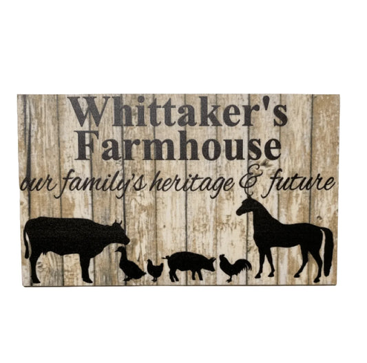 Farmhouse Heritage Future Custom Persoanlised Sign - The Renmy Store Homewares & Gifts