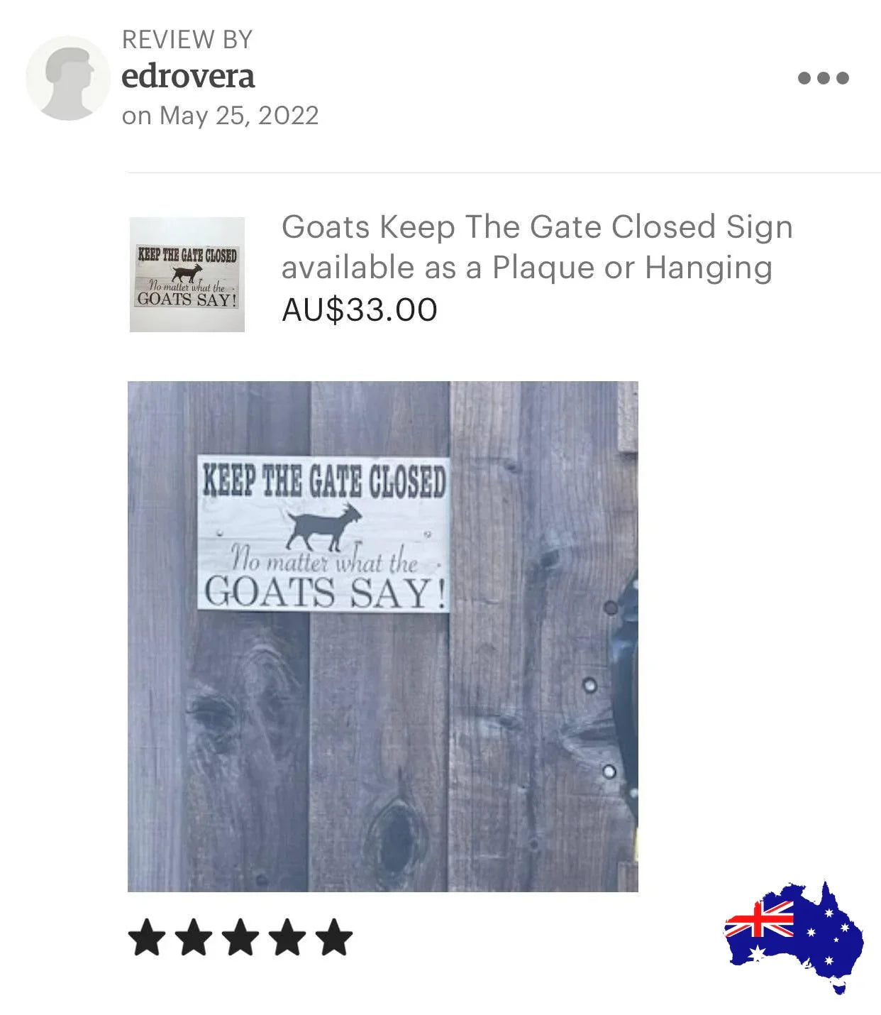 Goats Keep The Gate Closed Goat Sign - The Renmy Store Homewares & Gifts