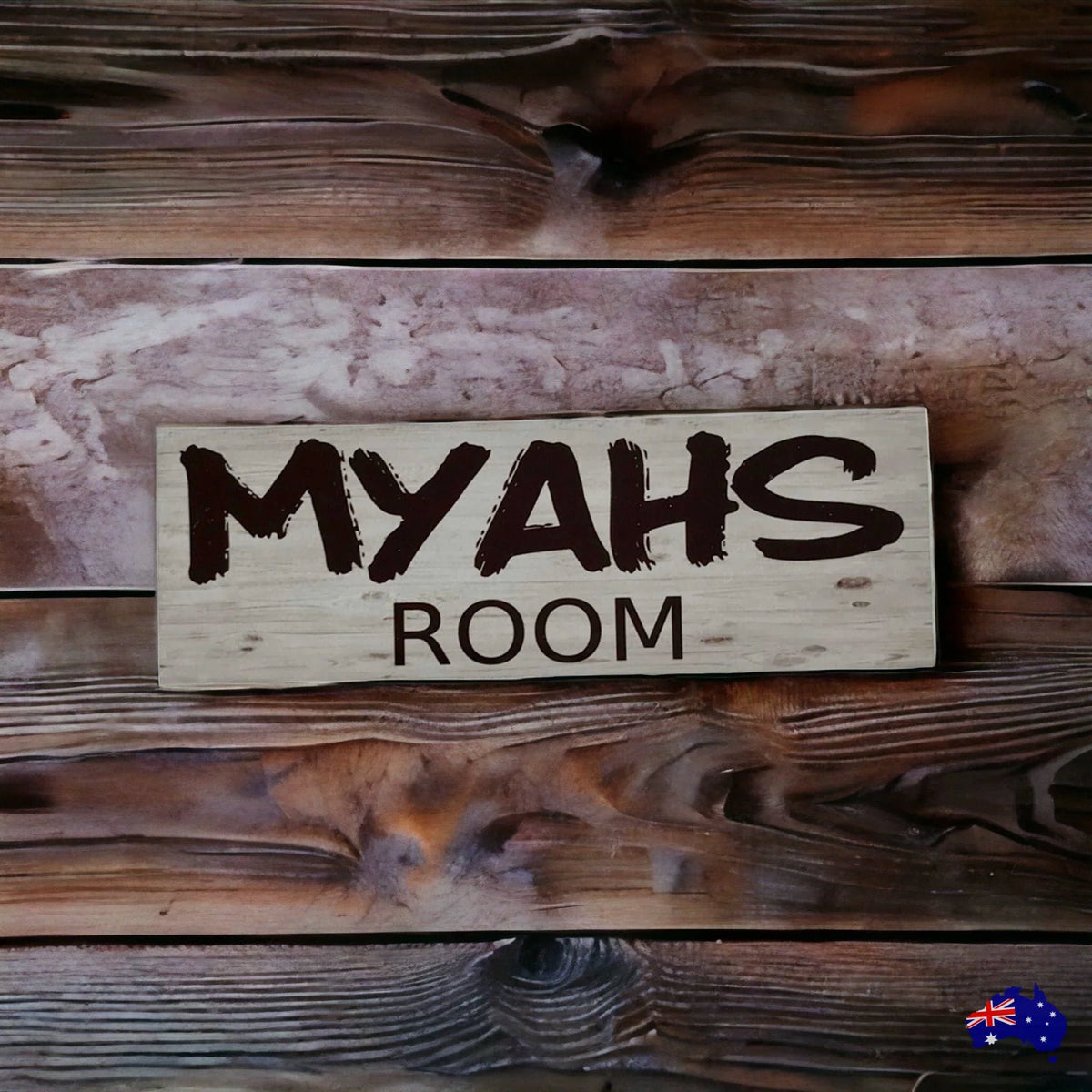Custom Persoanlised Timber Look Room Door Sign - The Renmy Store Homewares & Gifts