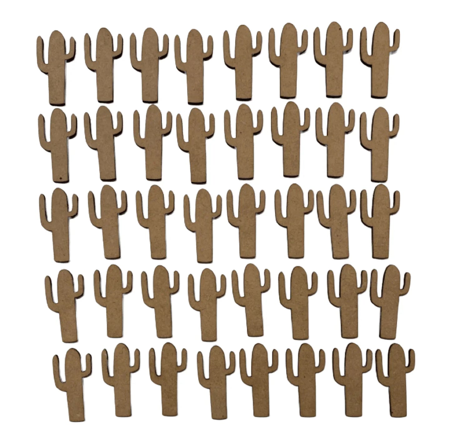 Cactus Set of 40 MDF Timber DIY Raw Craft - The Renmy Store Homewares & Gifts