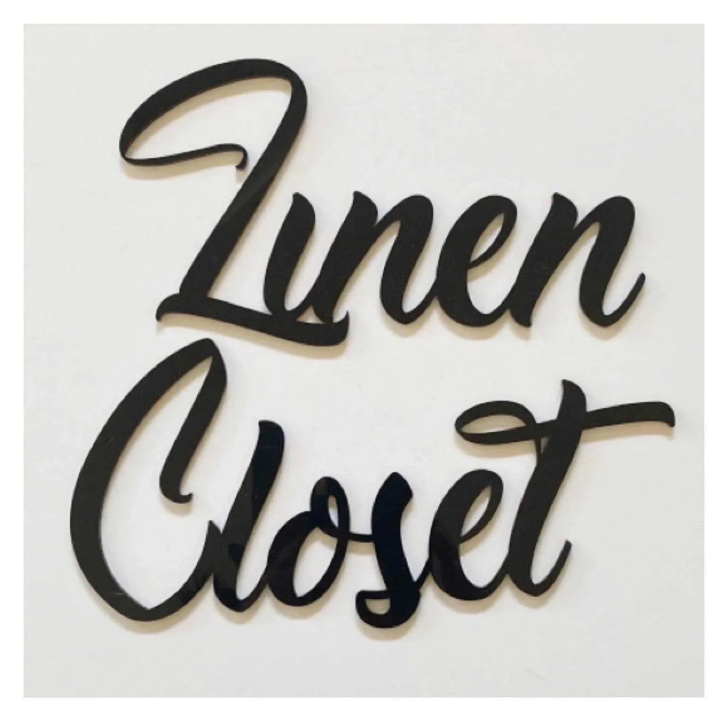 Linen Closet Door Word Acrylic Wall Art Vintage - The Renmy Store Homewares & Gifts