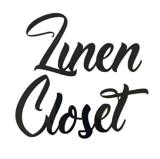 Linen Closet Door Word Acrylic Wall Art Vintage - The Renmy Store Homewares & Gifts