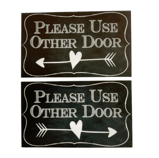 Please Use Other Door Vintage Arrow Sign - The Renmy Store Homewares & Gifts