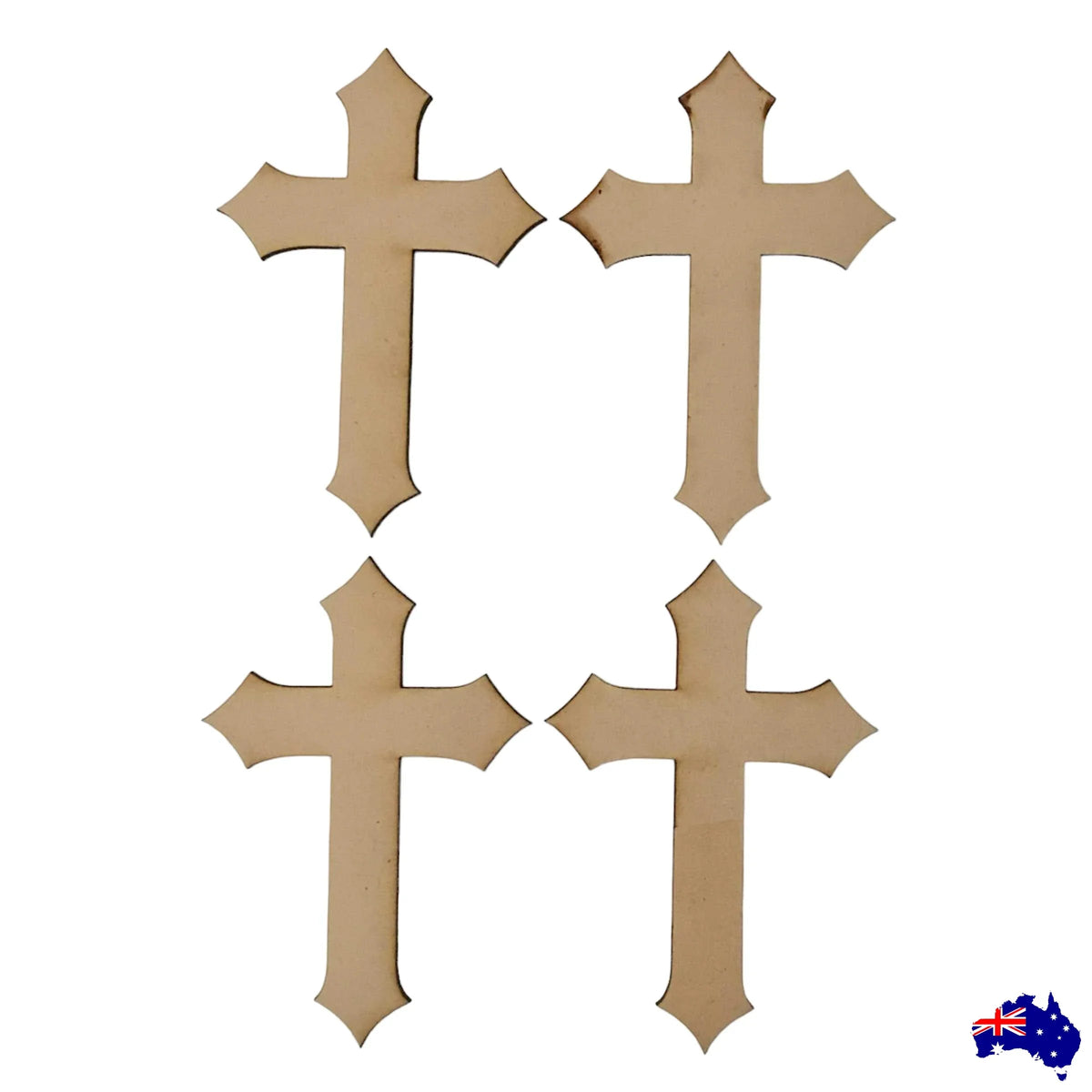 Cross MDF Pointed Small Shape DIY Raw Cut Out Art Craft Decor - The Renmy Store Homewares & Gifts