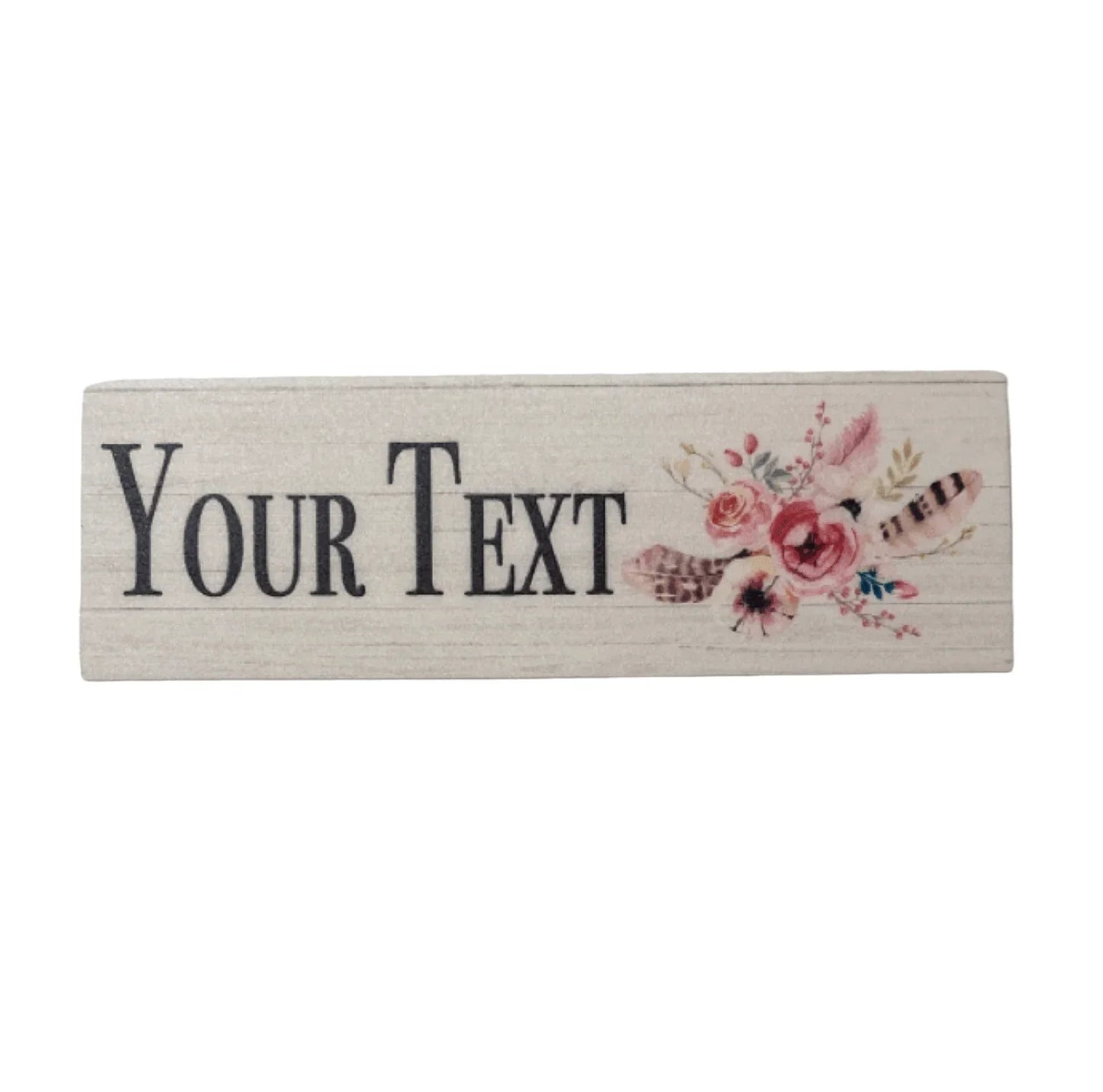 Feather Flower Custom Personalised Bohemian Sign - The Renmy Store Homewares & Gifts