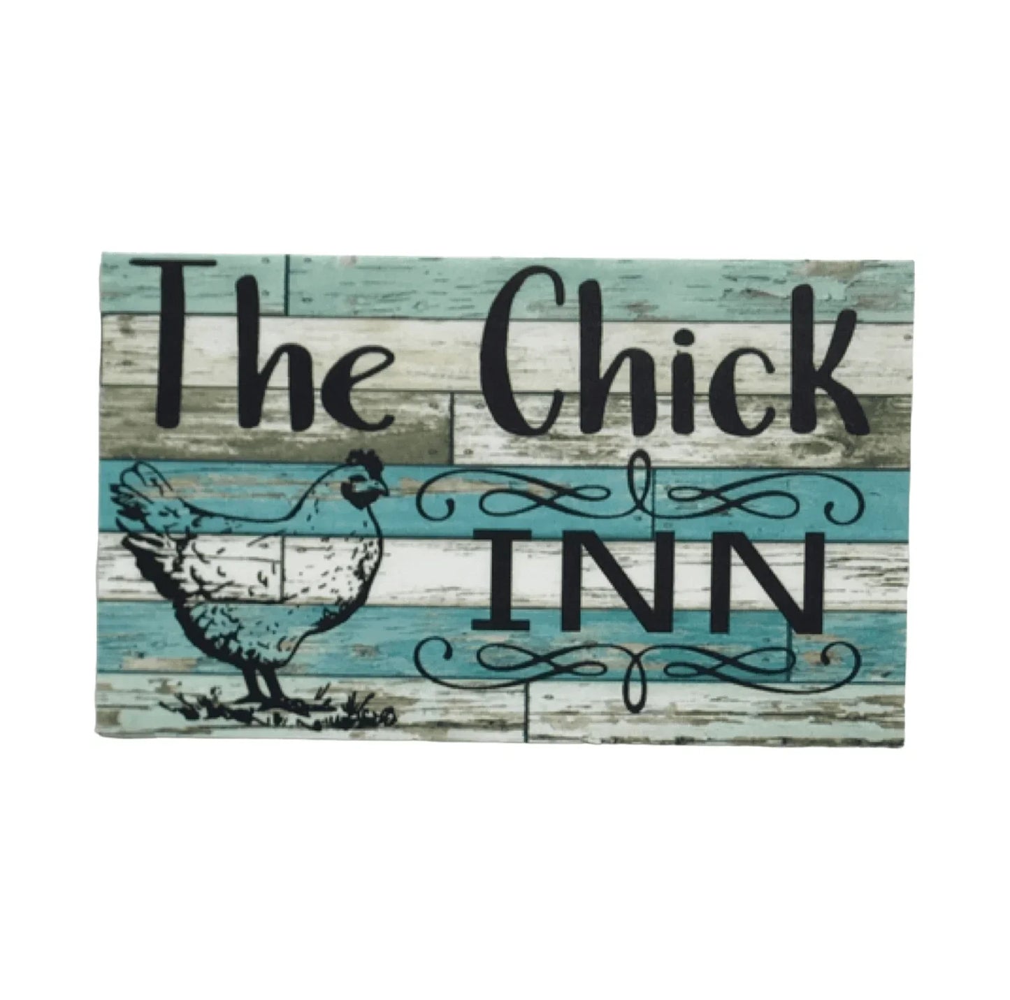 The Chick Inn Blue Timber Style Sign - The Renmy Store Homewares & Gifts