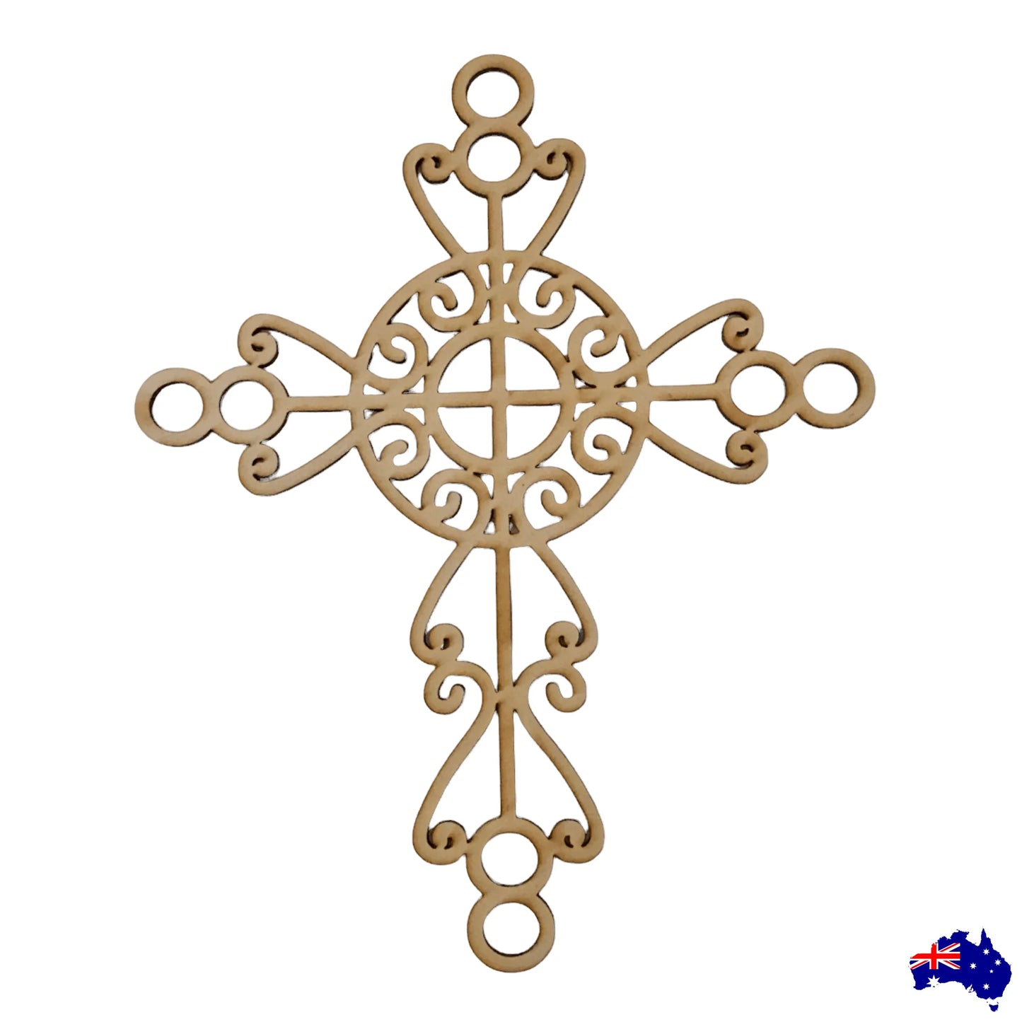 Decorative Cross MDF Timber DIY Raw - The Renmy Store Homewares & Gifts
