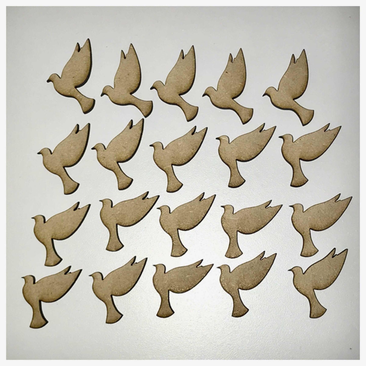 Dove Bird Peace x 20 MDF DIY Raw Cut Out Art Craft - The Renmy Store Homewares & Gifts