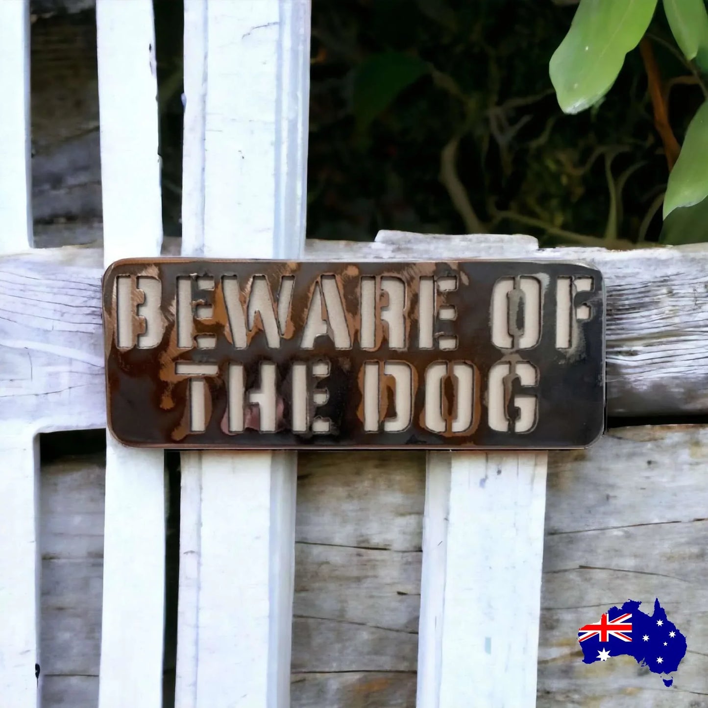 Beware of The Dog Steel Metal Sign - The Renmy Store Homewares & Gifts