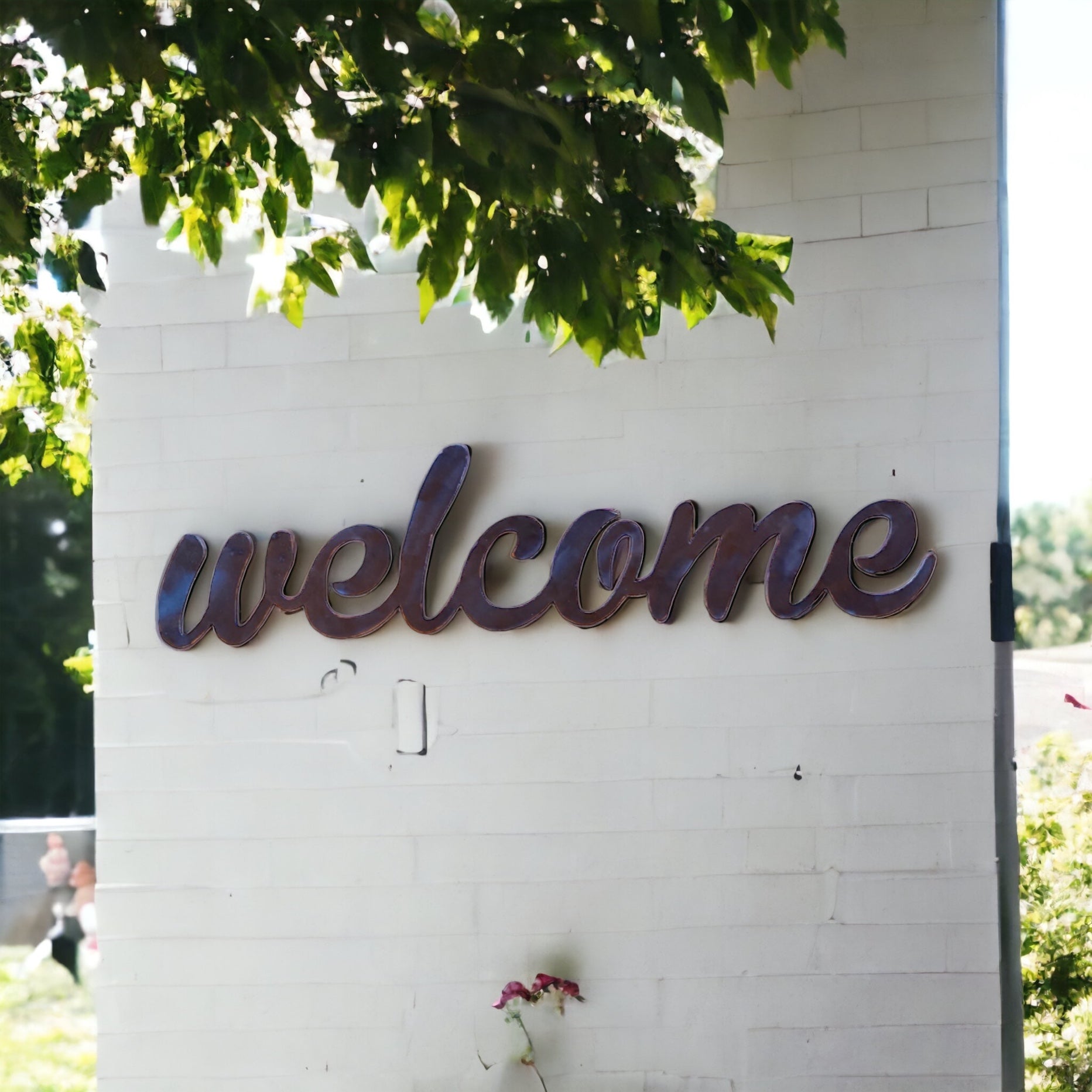 Welcome Steel Metal Sign - The Renmy Store Homewares & Gifts 