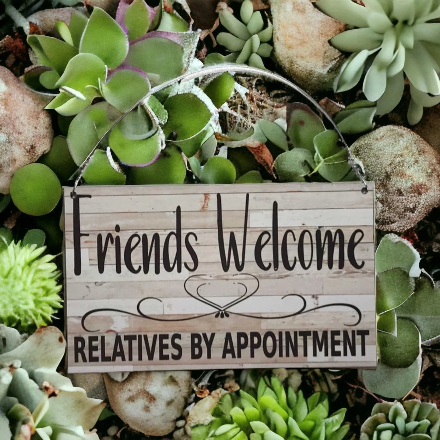Friends Welcome Relatives By Appointment Sign - The Renmy Store Homewares & Gifts