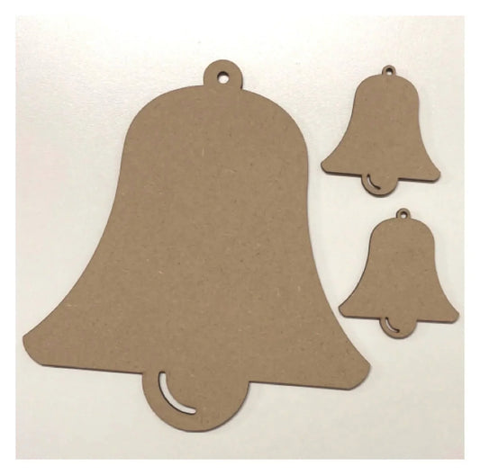 Bell Set of 3 MDF Wooden DIY Craft - The Renmy Store Homewares & Gifts