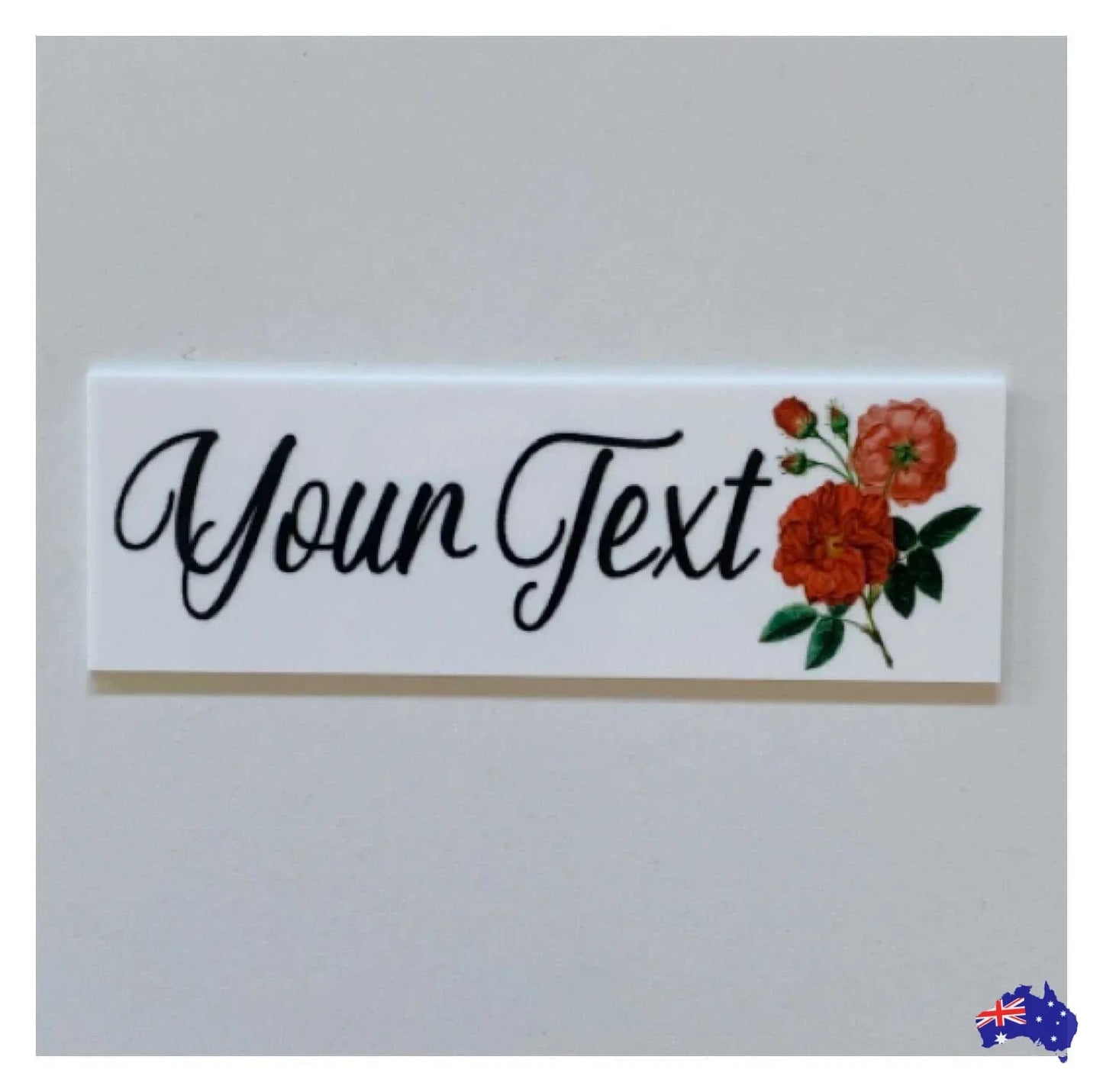 Custom Personalised Your Text Red Rose Sign - The Renmy Store Homewares & Gifts