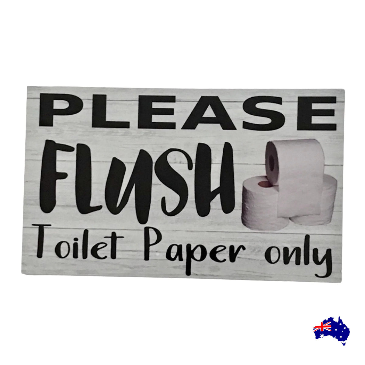 Please Flush Toilet Paper Only Sign - The Renmy Store Homewares & Gifts