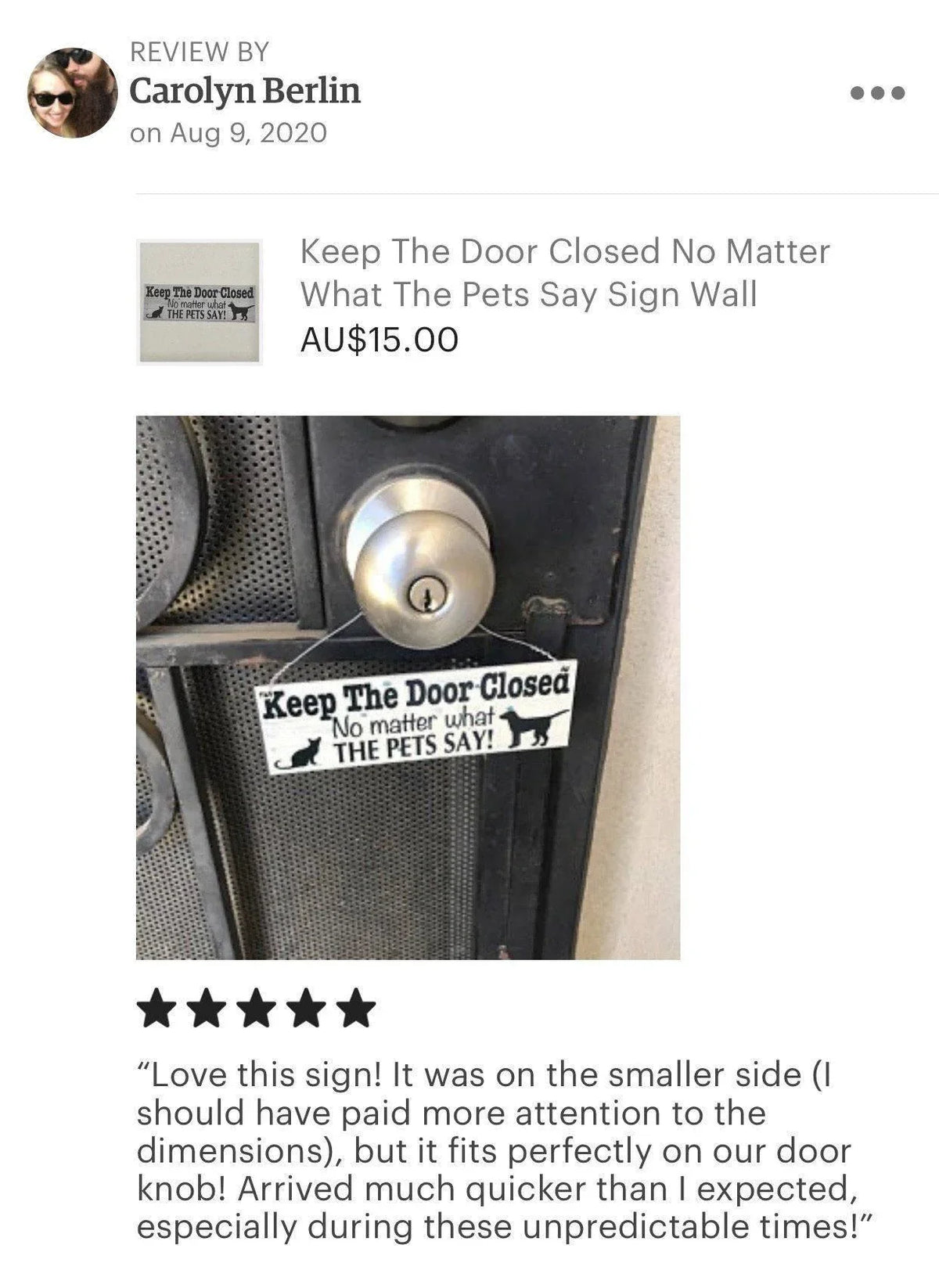 Keep The Door Closed Pets Pet Cat Dog Sign - The Renmy Store Homewares & Gifts