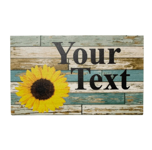 Sunflower Custom Personalised Blue Sign - The Renmy Store Homewares & Gifts