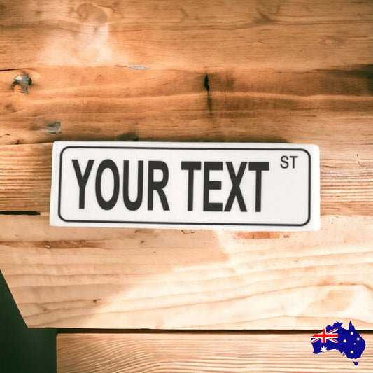 Street White Custom Personalised Sign - The Renmy Store Homewares & Gifts