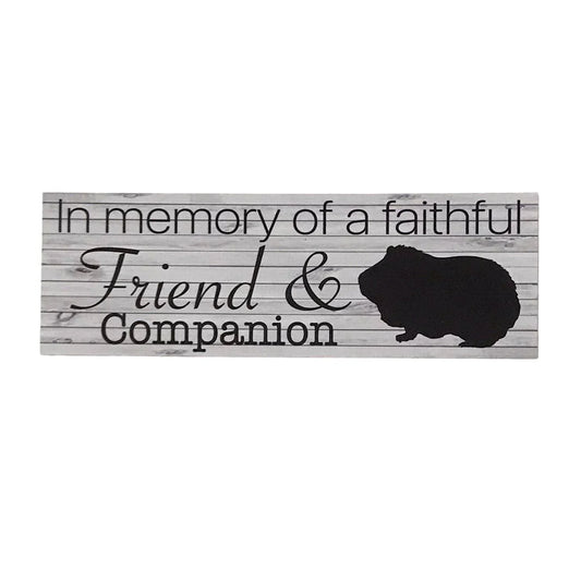 RIP Guinea Pig Pet Memorial Faithful Friend Sign - The Renmy Store Homewares & Gifts