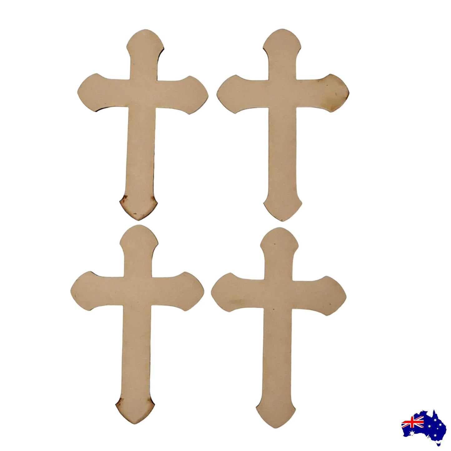 Cross MDF Rounded Small Timber DIY Raw Art Craft - The Renmy Store Homewares & Gifts