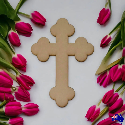 Cross MDF Vintage Timber DIY Raw Craft - The Renmy Store Homewares & Gifts
