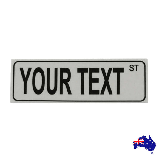 Street Grey Custom Personalised Sign - The Renmy Store Homewares & Gifts