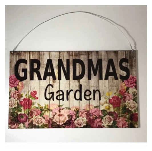Grandmas Garden Sign Floral - The Renmy Store Homewares & Gifts