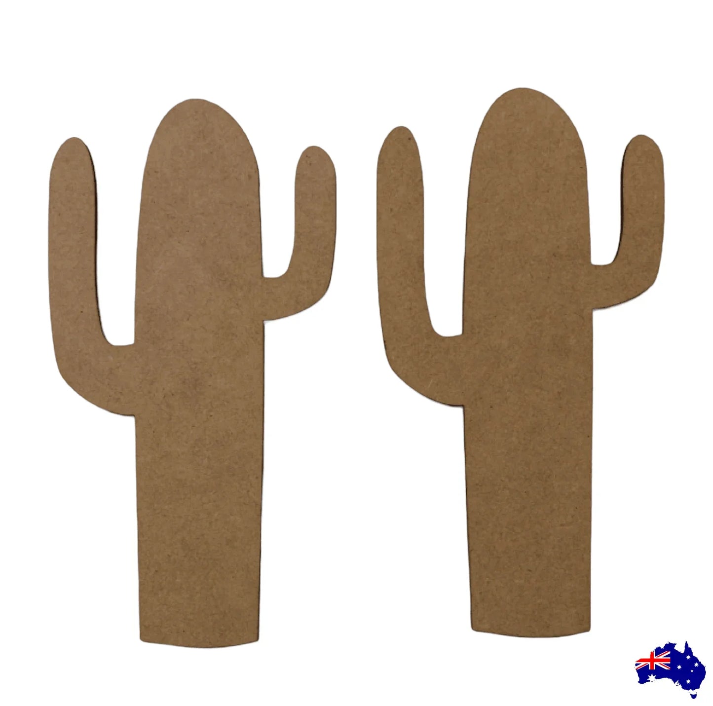 Cactus Set of 2 MDF Timber DIY Raw Craft - The Renmy Store Homewares & Gifts