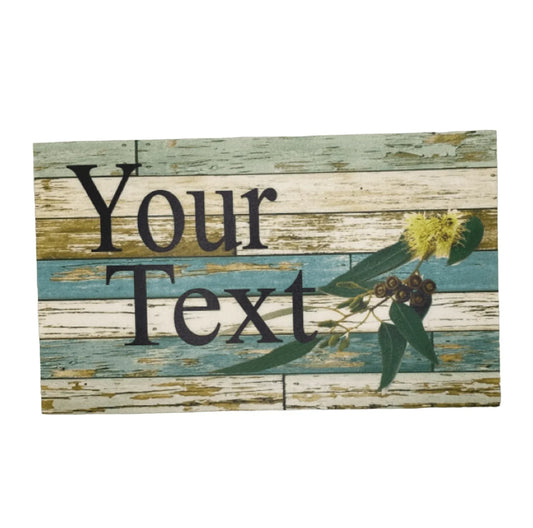 Native Gum Leaf Custom Personalised Sign - The Renmy Store Homewares & Gifts
