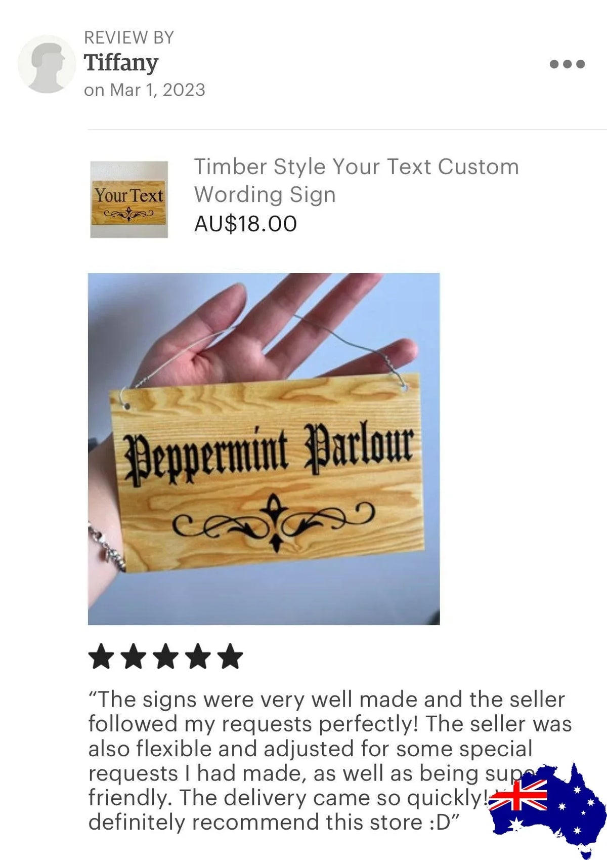 Timber Style Your Text Custom Wording Sign - The Renmy Store Homewares & Gifts