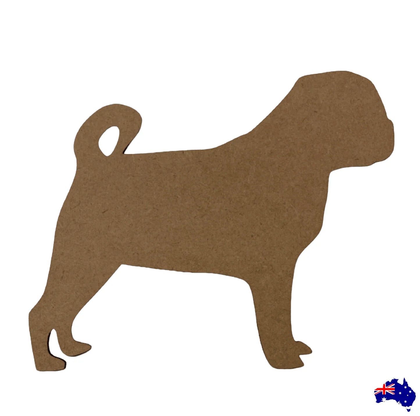Pug Dog DIY Raw MDF Timber - The Renmy Store Homewares & Gifts