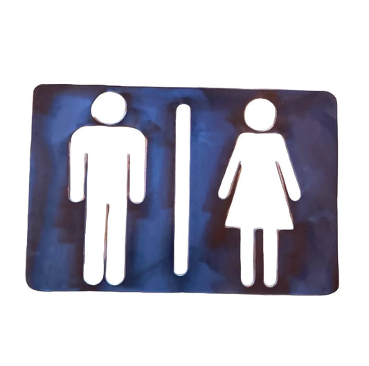Toilet Male Female Steel Metal Sign - The Renmy Store Homewares & Gifts